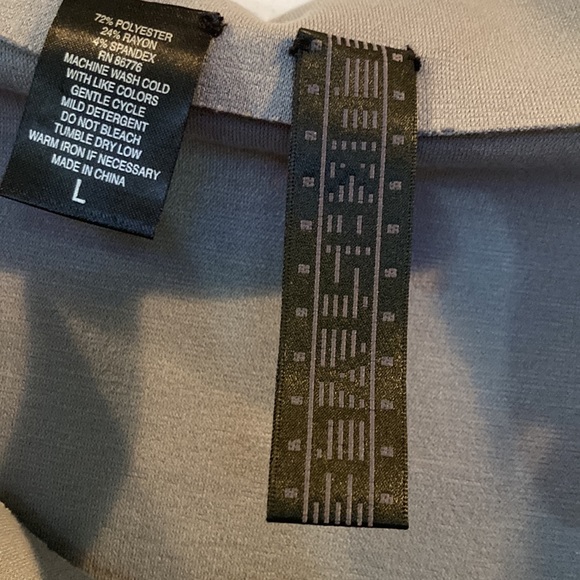 Lukastyle Gray Dress w/one Shoulder Twist Sz L - Picture 11 of 11